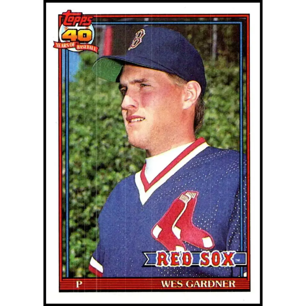 1991 Topps #629 Wes Gardner NM-MT Boston Red Sox Baseball Card - Baseball Card Single