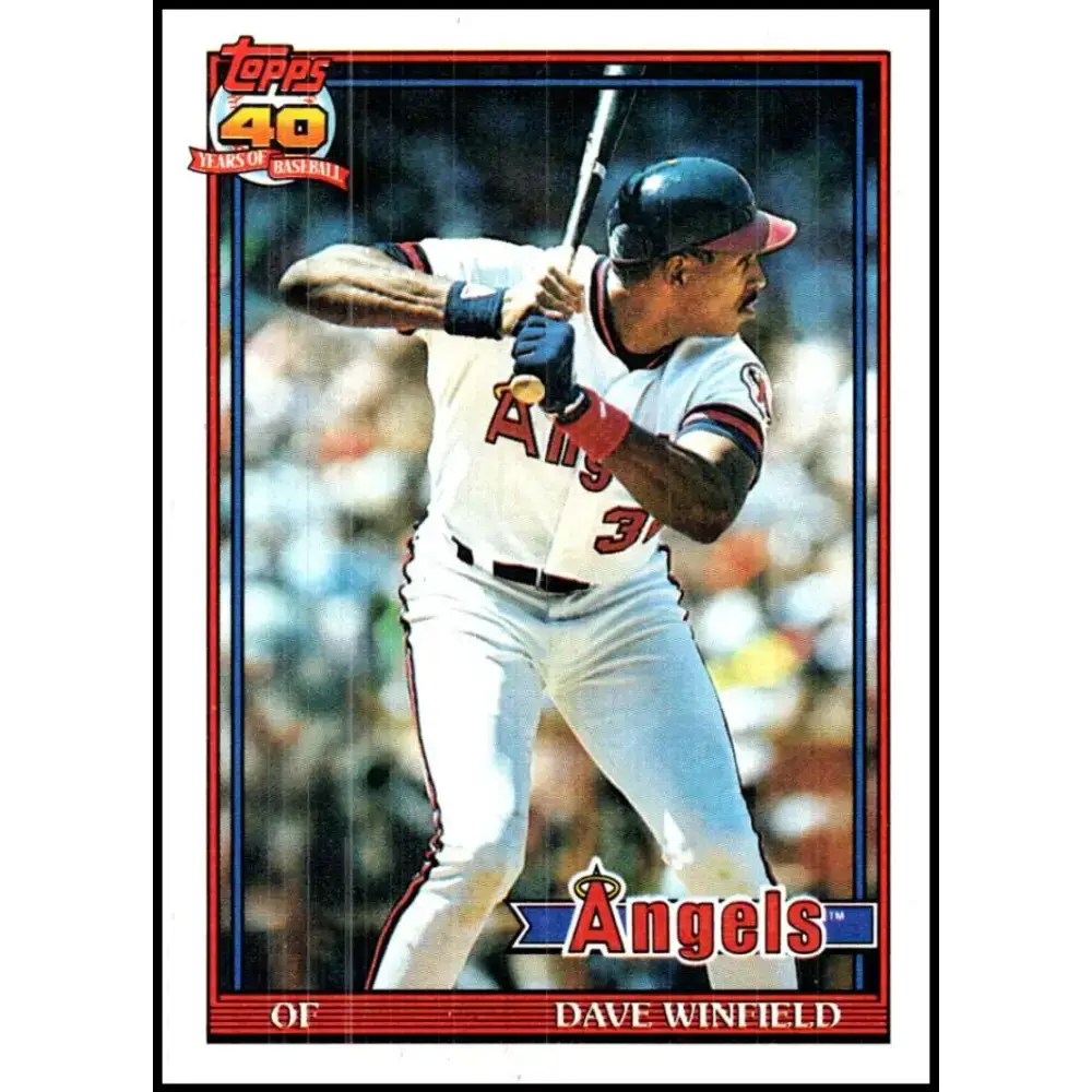 1991 Topps #630 Dave Winfield NM-MT California Angels Baseball Card - Baseball Card Single