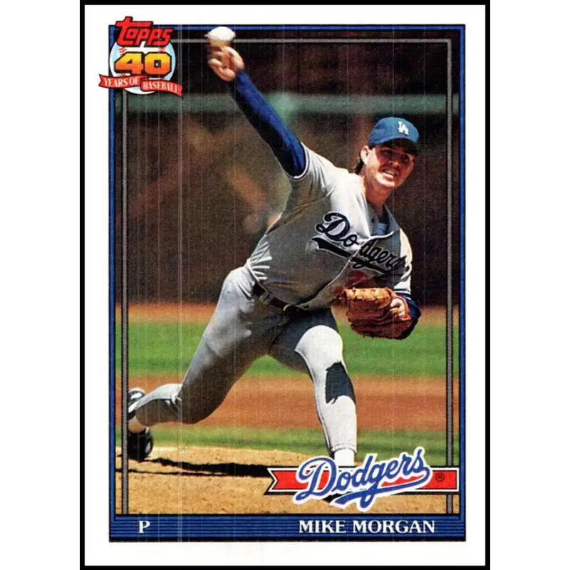 1991 Topps #631 Mike Morgan NM-MT Los Angeles Dodgers Baseball Card - Baseball Card Single