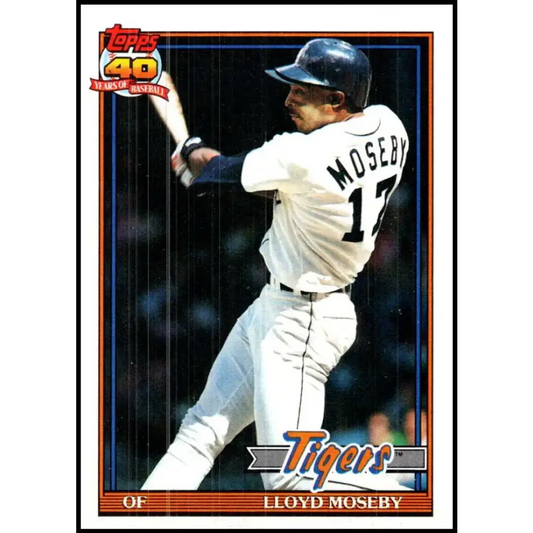 1991 Topps #632 Lloyd Moseby NM-MT Detroit Tigers Baseball Card - Baseball Card Single