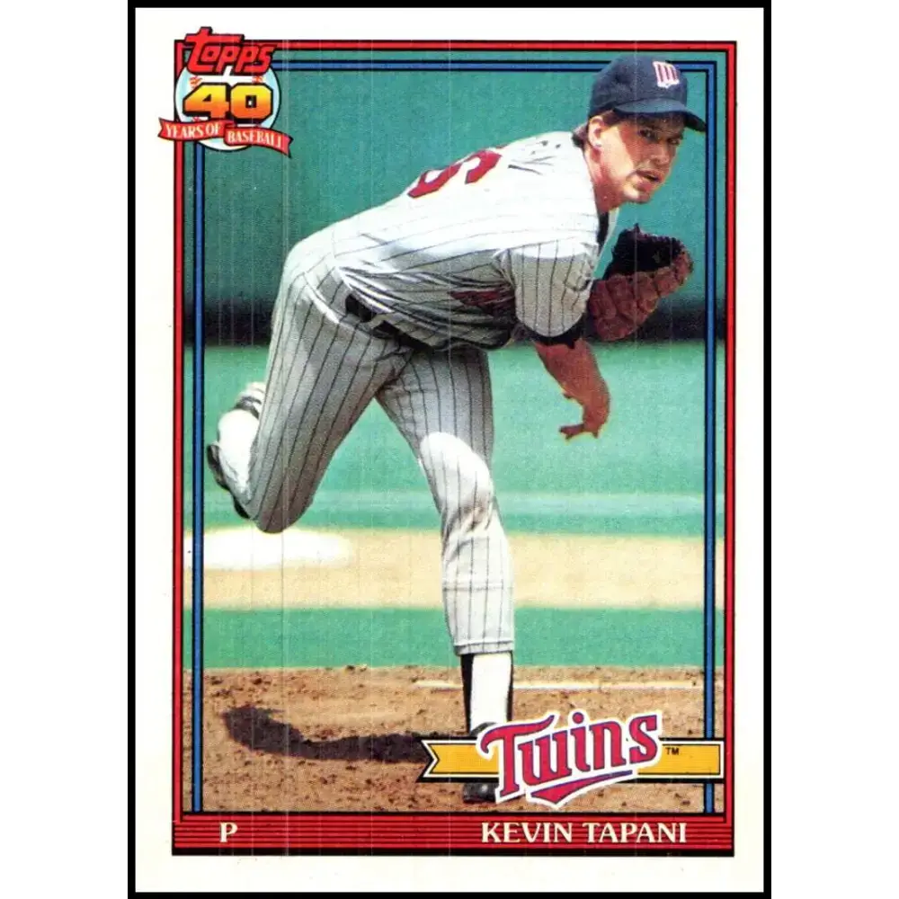 1991 Topps #633 Kevin Tapani NM-MT Minnesota Twins Baseball Card - Baseball Card Single