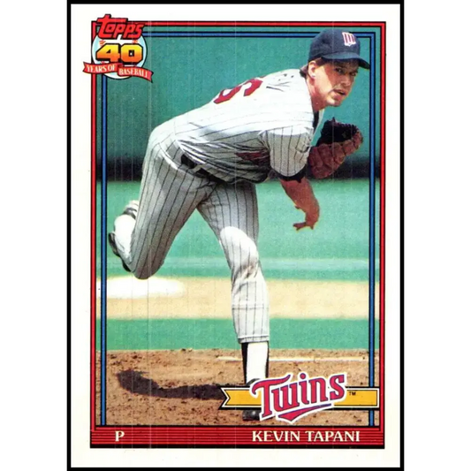 1991 Topps #633 Kevin Tapani NM-MT Minnesota Twins Baseball Card - Baseball Card Single