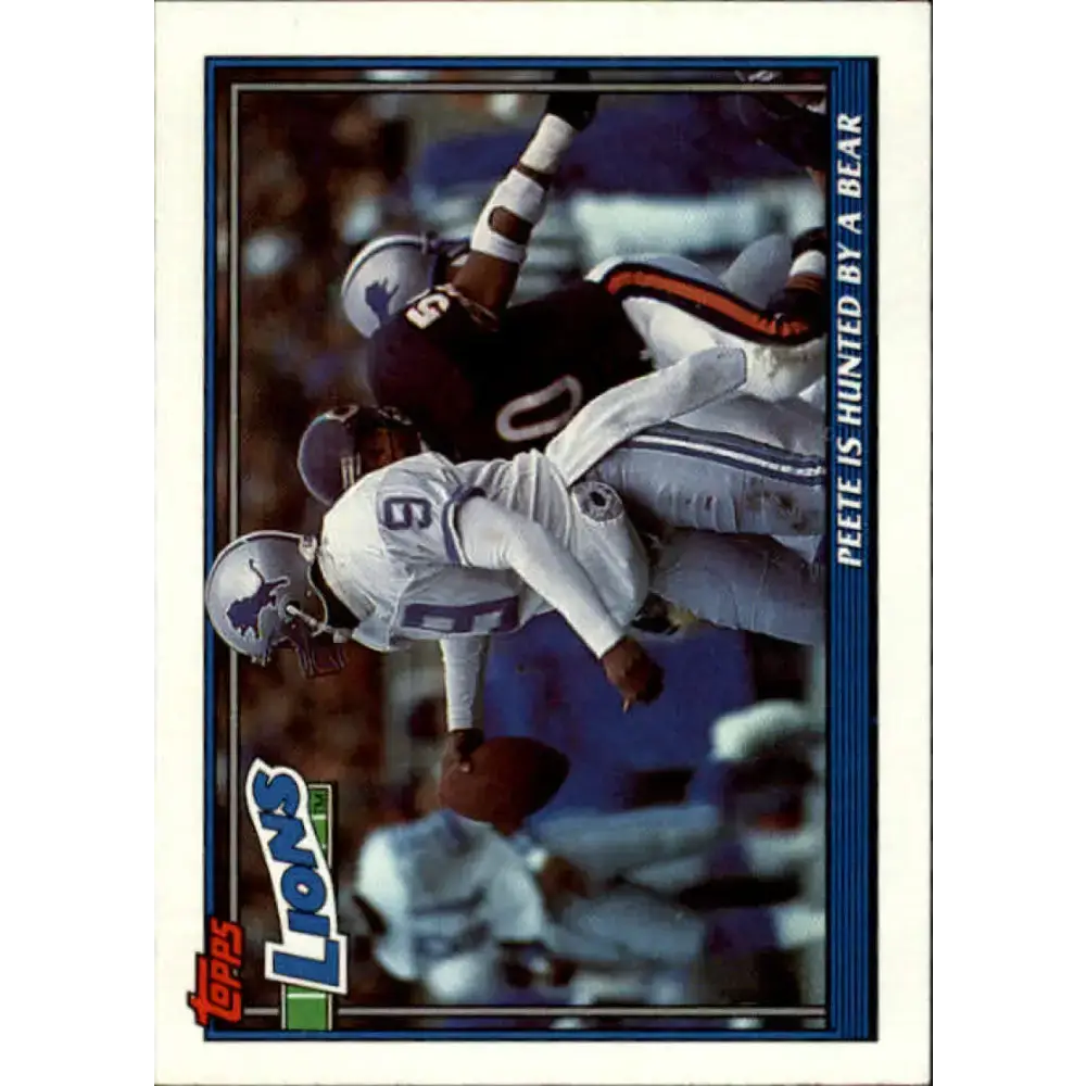 1991 Topps #635 Rodney Peete NM-MT Detroit Lions Football Card - Football Card Single