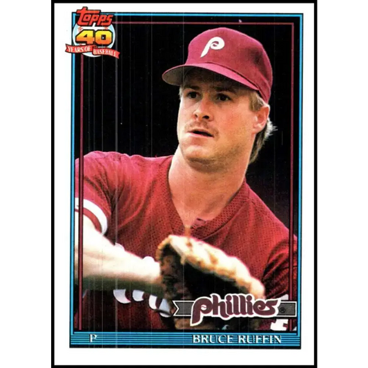 1991 Topps #637 Bruce Ruffin NM-MT Philadelphia Phillies Baseball Card - Baseball Card Single