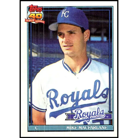 1991 Topps #638 Mike Macfarlane NM-MT Kansas City Royals Baseball Card - Baseball Card Single