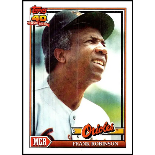 1991 Topps #639 Frank Robinson NM-MT Baltimore Orioles Baseball Card - Baseball Card Single