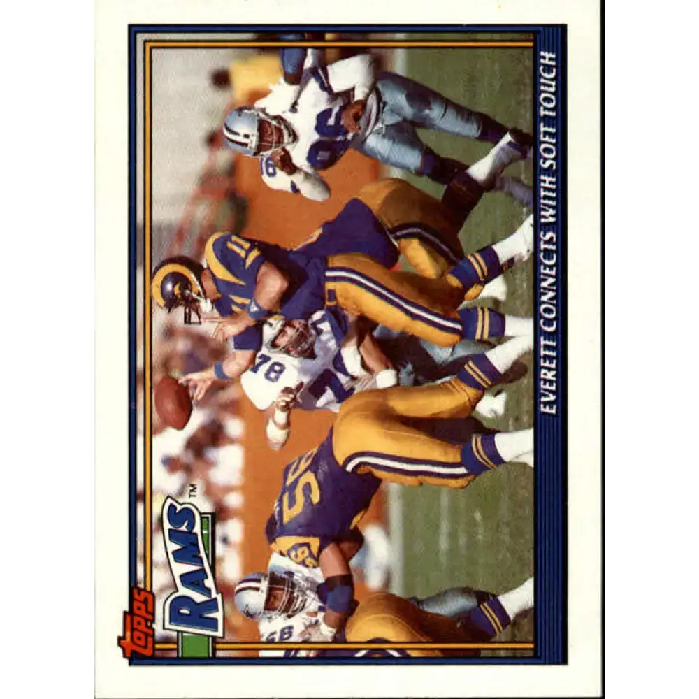 1991 Topps #641 Jim Everett NM-MT Los Angeles Rams Football Card - Football Card Single