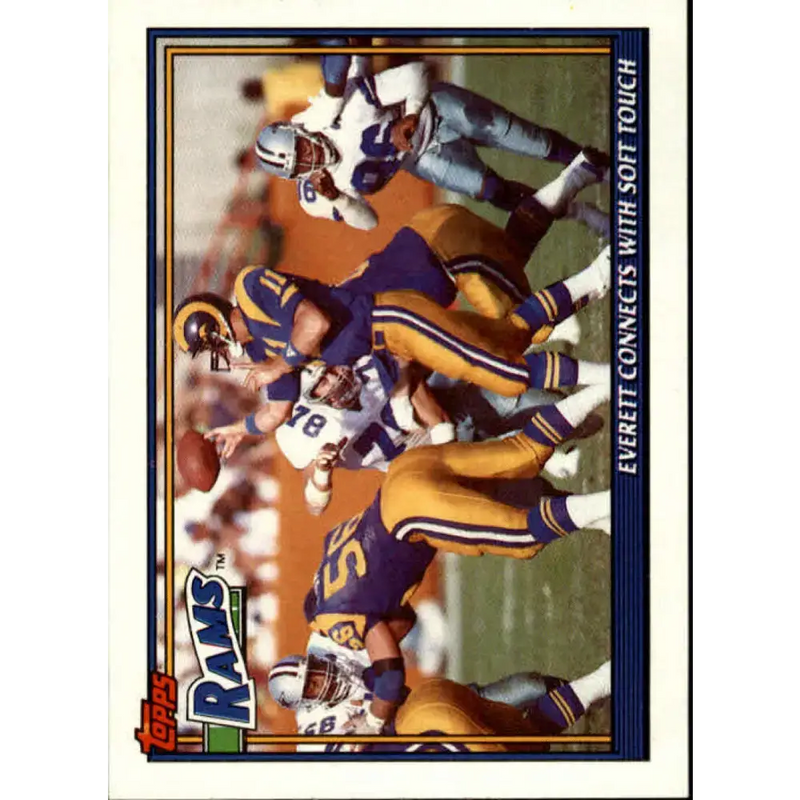 1991 Topps #641 Jim Everett NM-MT Los Angeles Rams Football Card - Football Card Single