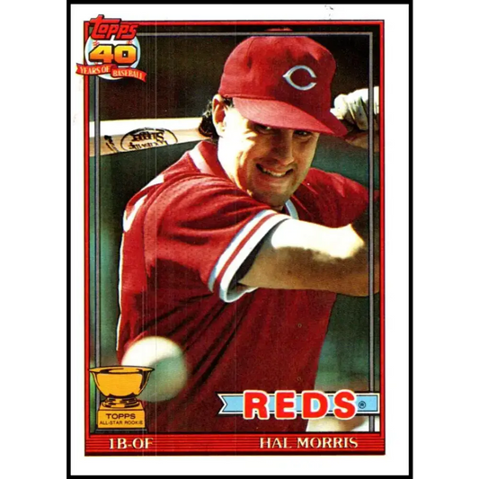 1991 Topps #642 Hal Morris NM-MT Cincinnati Reds Baseball Card - Baseball Card Single