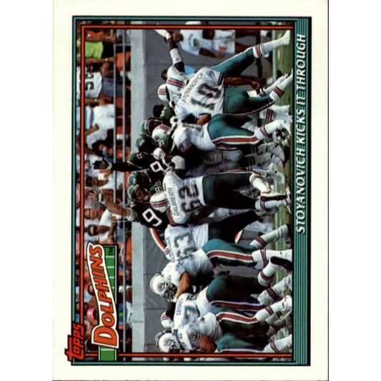 1991 Topps #642 Pete Stoyanovich NM-MT Miami Dolphins Football Card