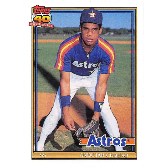 1991 Topps #646 Andujar Cedeno NM-MT Houston Astros Baseball Card - Baseball Card Single