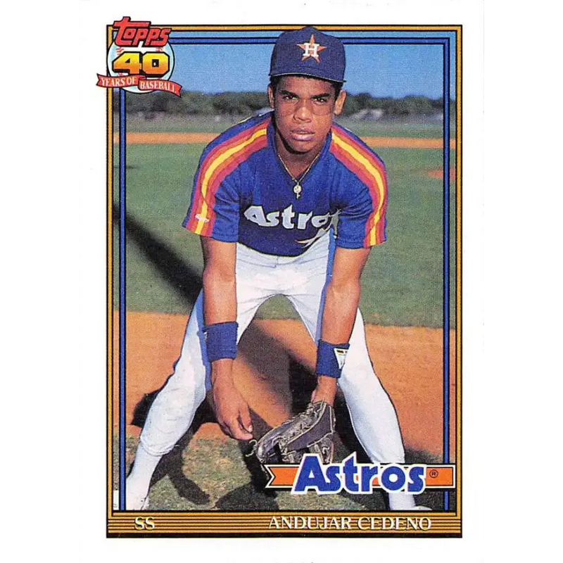 1991 Topps #646 Andujar Cedeno NM-MT Houston Astros Baseball Card - Baseball Card Single