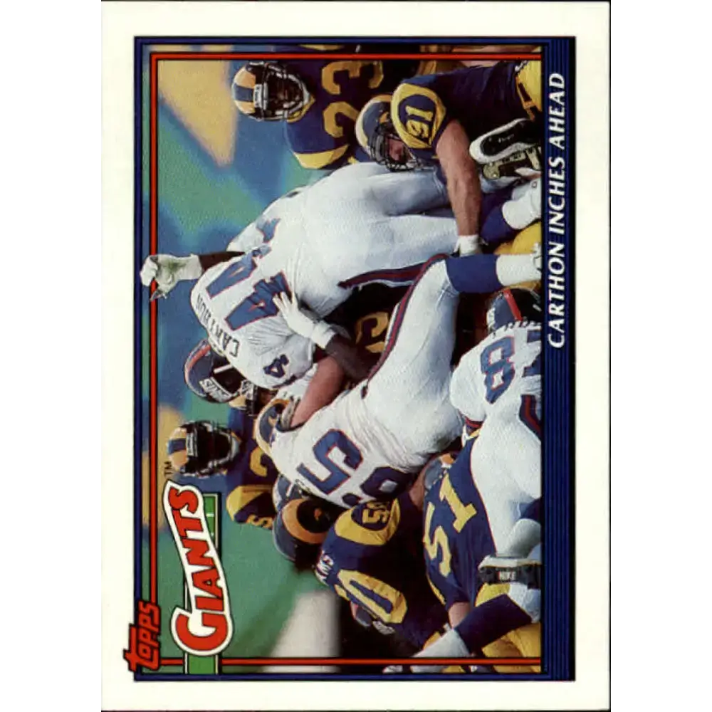 1991 Topps #646 Maurice Carthon NM-MT New York Giants Football Card