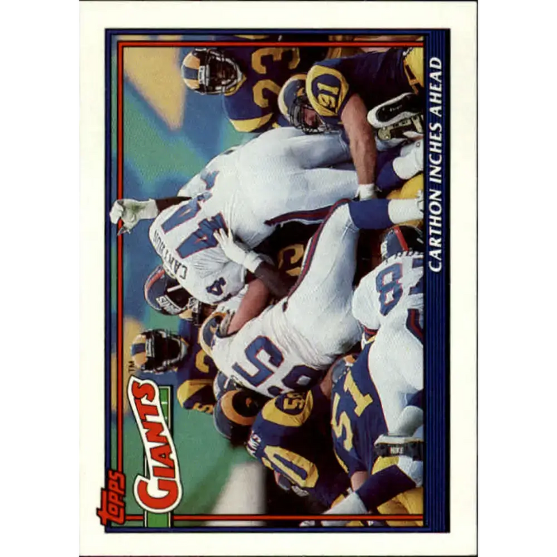 1991 Topps #646 Maurice Carthon NM-MT New York Giants Football Card