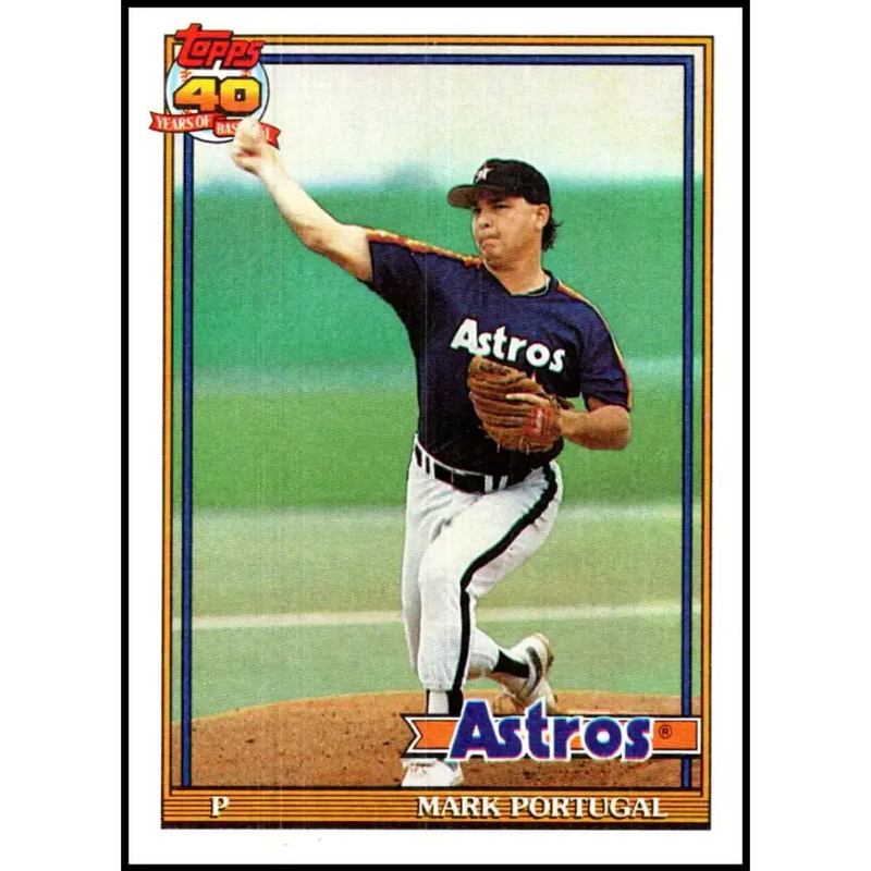 1991 Topps #647 Mark Portugal NM-MT Houston Astros Baseball Card - Baseball Card Single