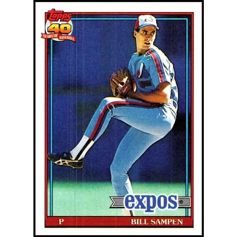 1991 Topps #649 Bill Sampen NM-MT Montreal Expos Baseball Card - Baseball Card Single
