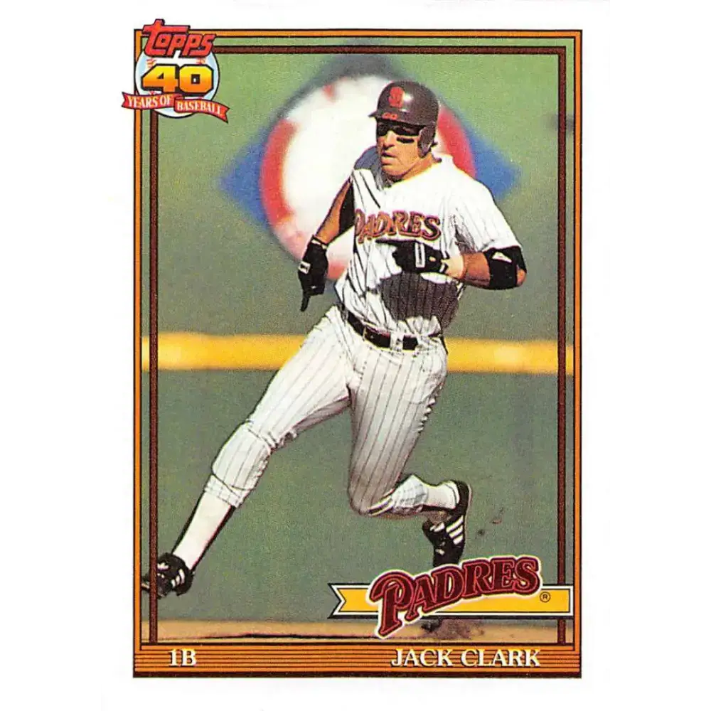1991 Topps #650 Jack Clark NM-MT San Diego Padres Baseball Card - Baseball Card Single