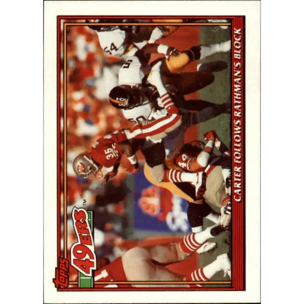 1991 Topps #652 Dexter Carter/Tom Rathman NM-MT San Francisco 49ers Football Card - Football Card Single