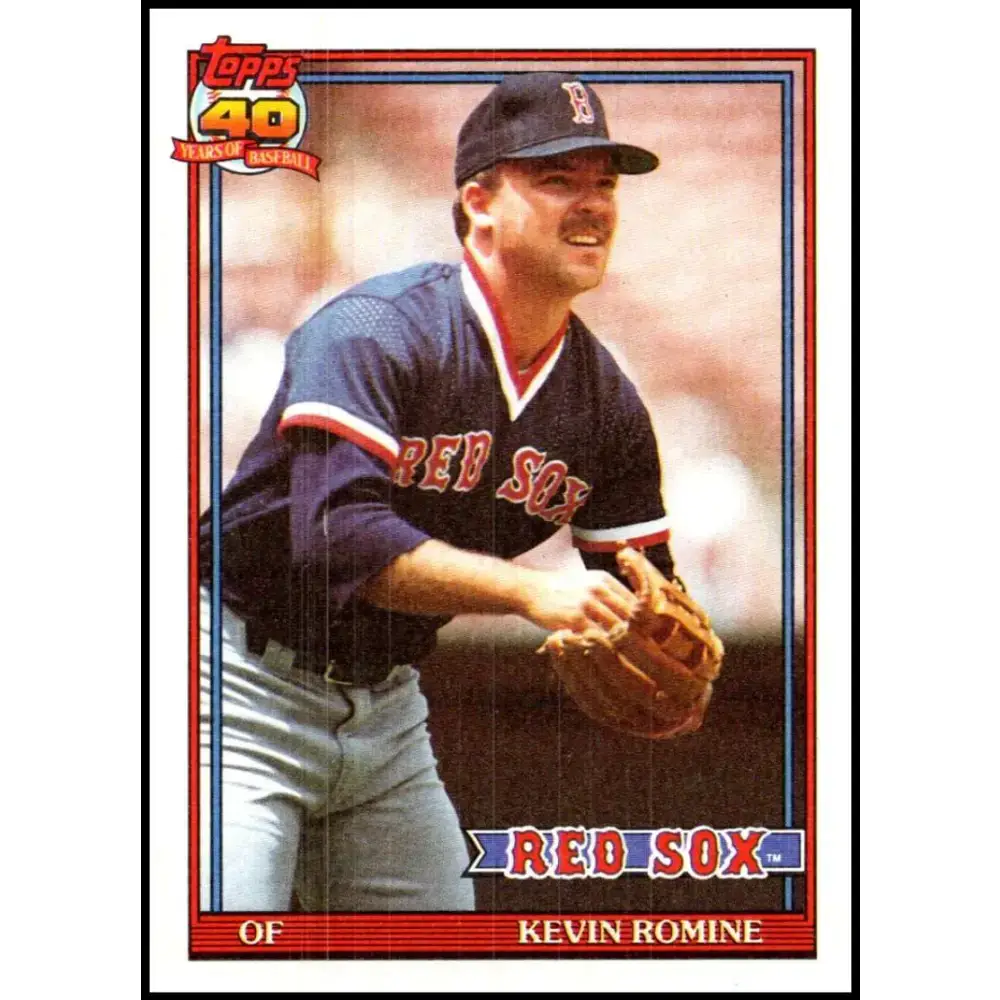 1991 Topps #652 Kevin Romine NM-MT Boston Red Sox Baseball Card - Baseball Card Single