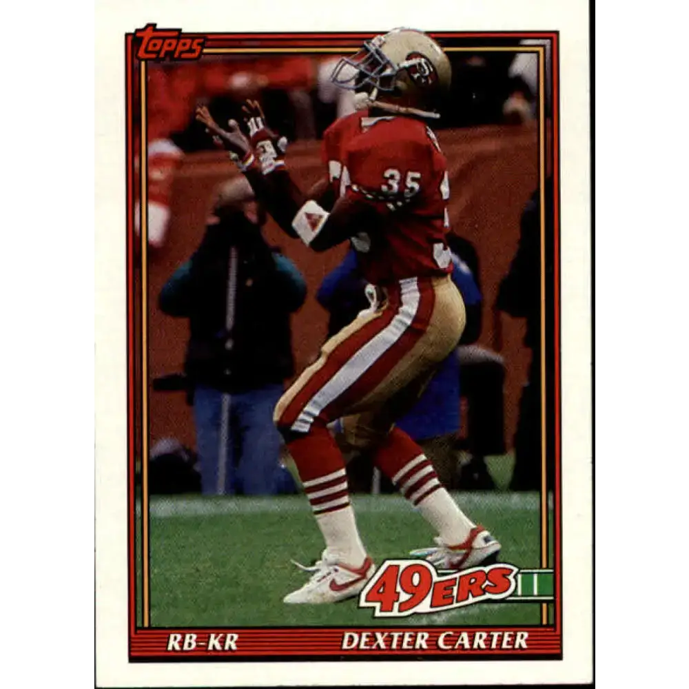1991 Topps #66 Dexter Carter NM-MT San Francisco 49ers Football Card - Football Card Single