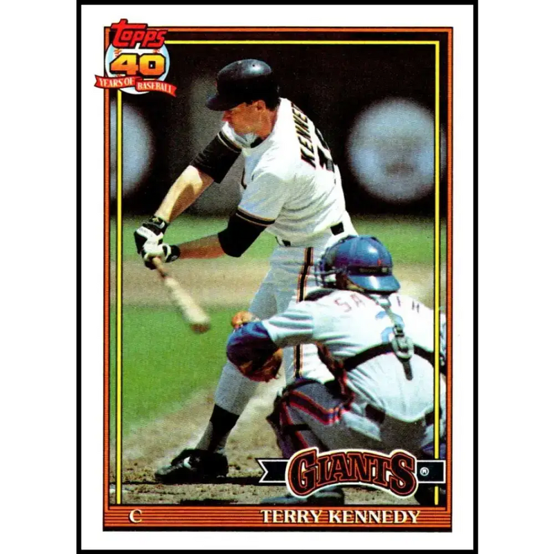 1991 Topps #66 Terry Kennedy NM-MT San Francisco Giants Baseball Card - Baseball Card Single