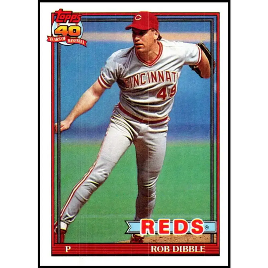 1991 Topps #662 Rob Dibble NM-MT Cincinnati Reds Baseball Card - Baseball Card Single