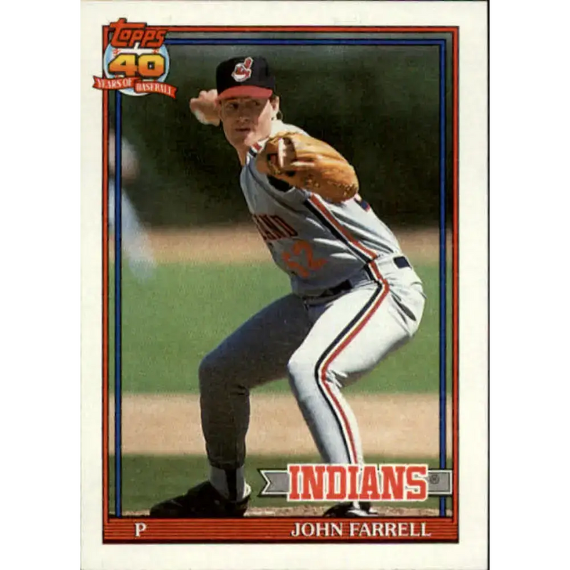 1991 Topps #664 John Farrell NM-MT Cleveland Indians Baseball Card - Baseball Card Single