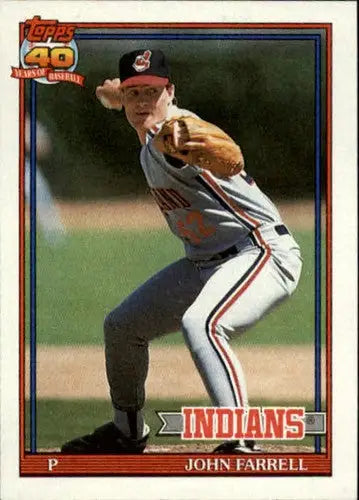 1991 Topps John Farrell baseball card with original gloss, NM-MT condition