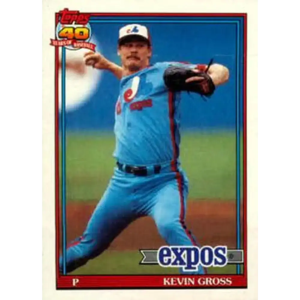 1991 Topps #674 Kevin Gross NM-MT Montreal Expos Baseball Card - Baseball Card Single