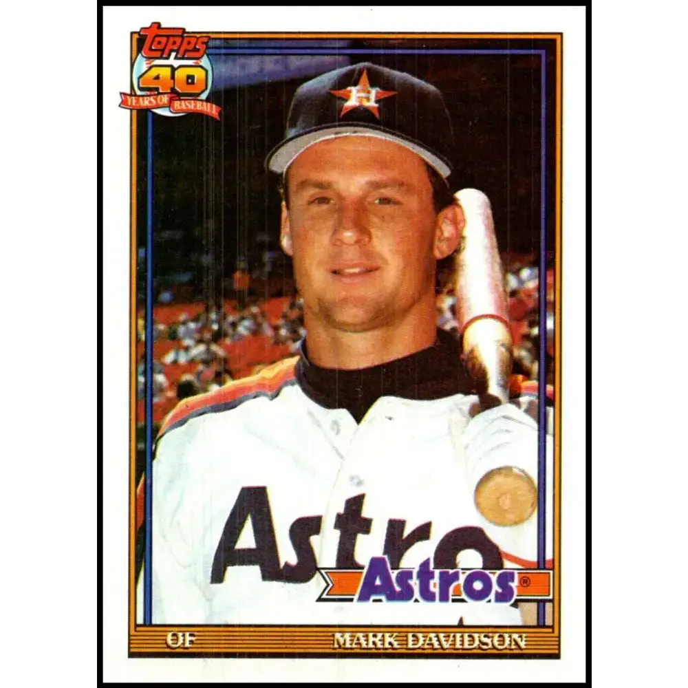 1991 Topps #678 Mark Davidson NM-MT Houston Astros Baseball Card - Baseball Card Single