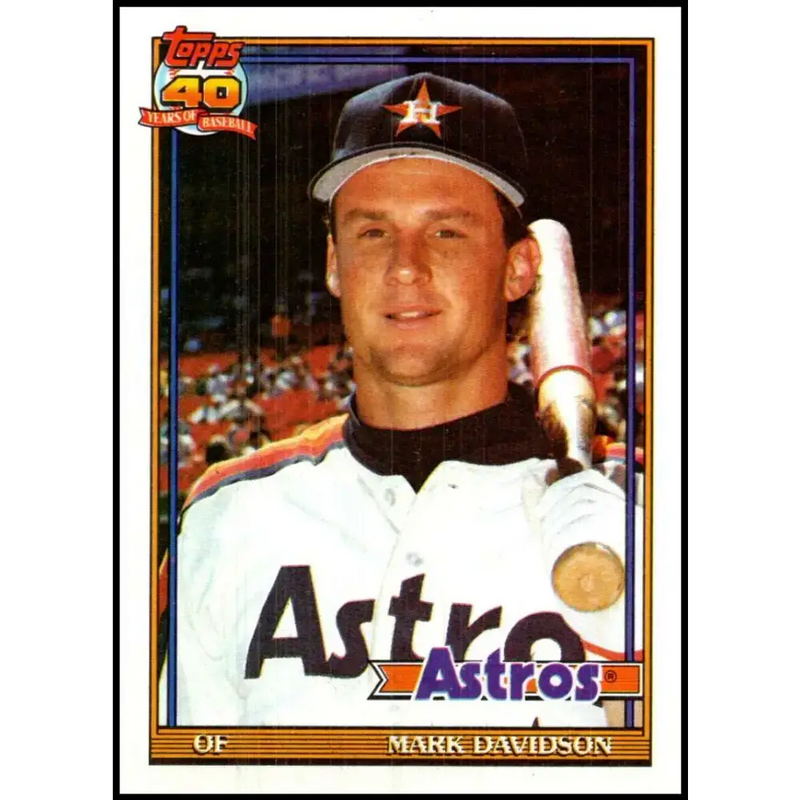 1991 Topps #678 Mark Davidson NM-MT Houston Astros Baseball Card - Baseball Card Single