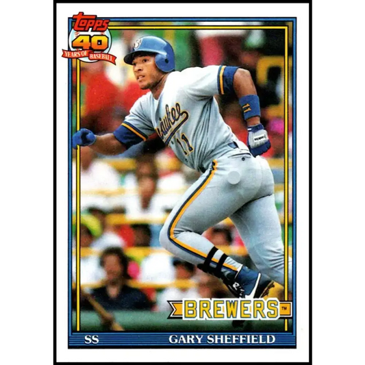 1991 Topps #68 Gary Sheffield NM-MT Milwaukee Brewers Baseball Card - Baseball Card Single