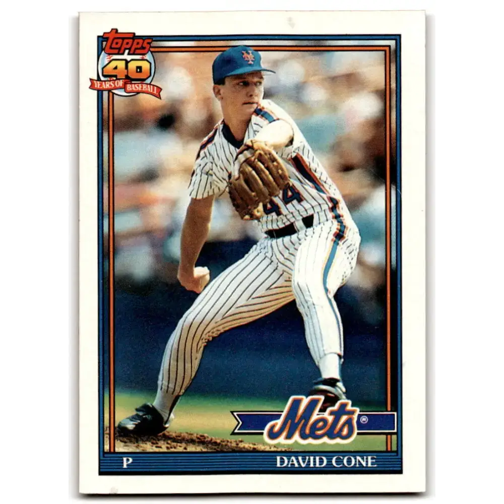 1991 Topps #680 David Cone NM-MT New York Mets Baseball Card - Baseball Card Single