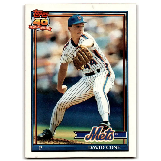 1991 Topps #680 David Cone NM-MT New York Mets Baseball Card - Baseball Card Single
