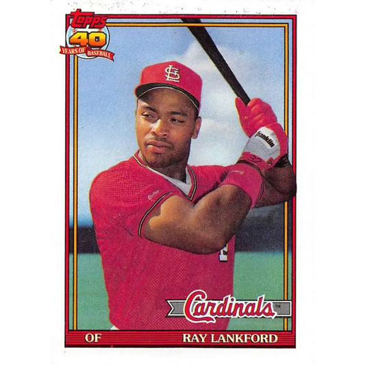 1991 Topps #682 Ray Lankford NM-MT St. Louis Cardinals Baseball Card - Baseball Card Single