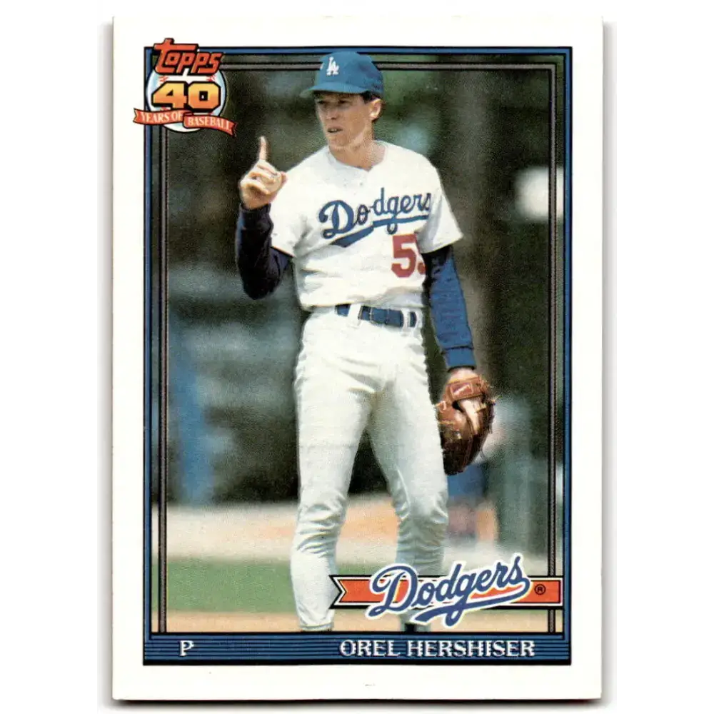 1991 Topps #690 Orel Hershiser NM-MT Los Angeles Dodgers Baseball Card - Baseball Card Single