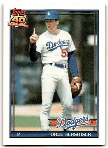1991 Topps #690 Orel Hershiser NM Near Mint Dodgers ID:43321 - Baseball Card Single