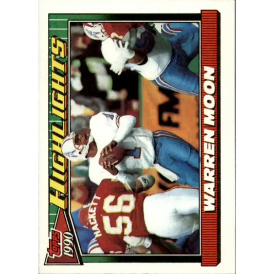 1991 Topps #7 Warren Moon NM-MT Houston Oilers Football Card - Football Card Single