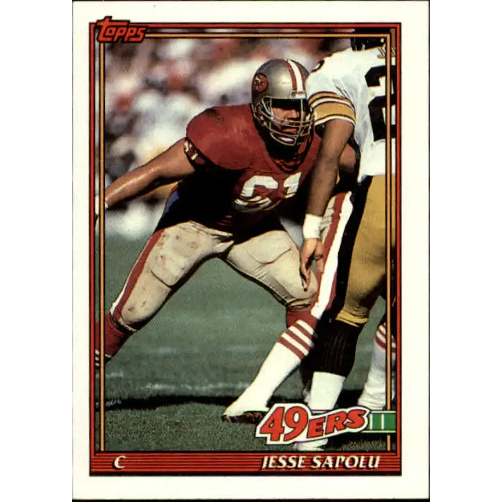 1991 Topps #70 Jesse Sapolu NM-MT San Francisco 49ers Football Card
