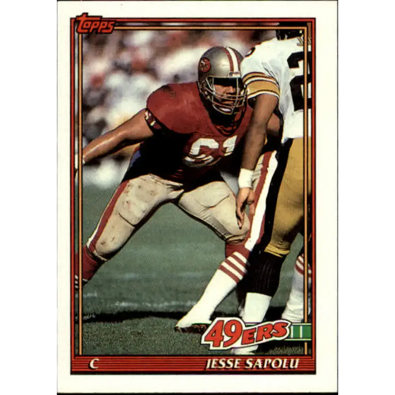 1991 Topps #70 Jesse Sapolu NM-MT San Francisco 49ers Football Card