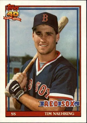 1991 Topps #702 Tim Naehring NM-MT Red Sox - Baseball Card Single