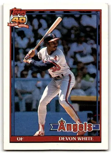 1991 Topps #704 Devon White EX/NM Angels ID:43322 - Baseball Card Single