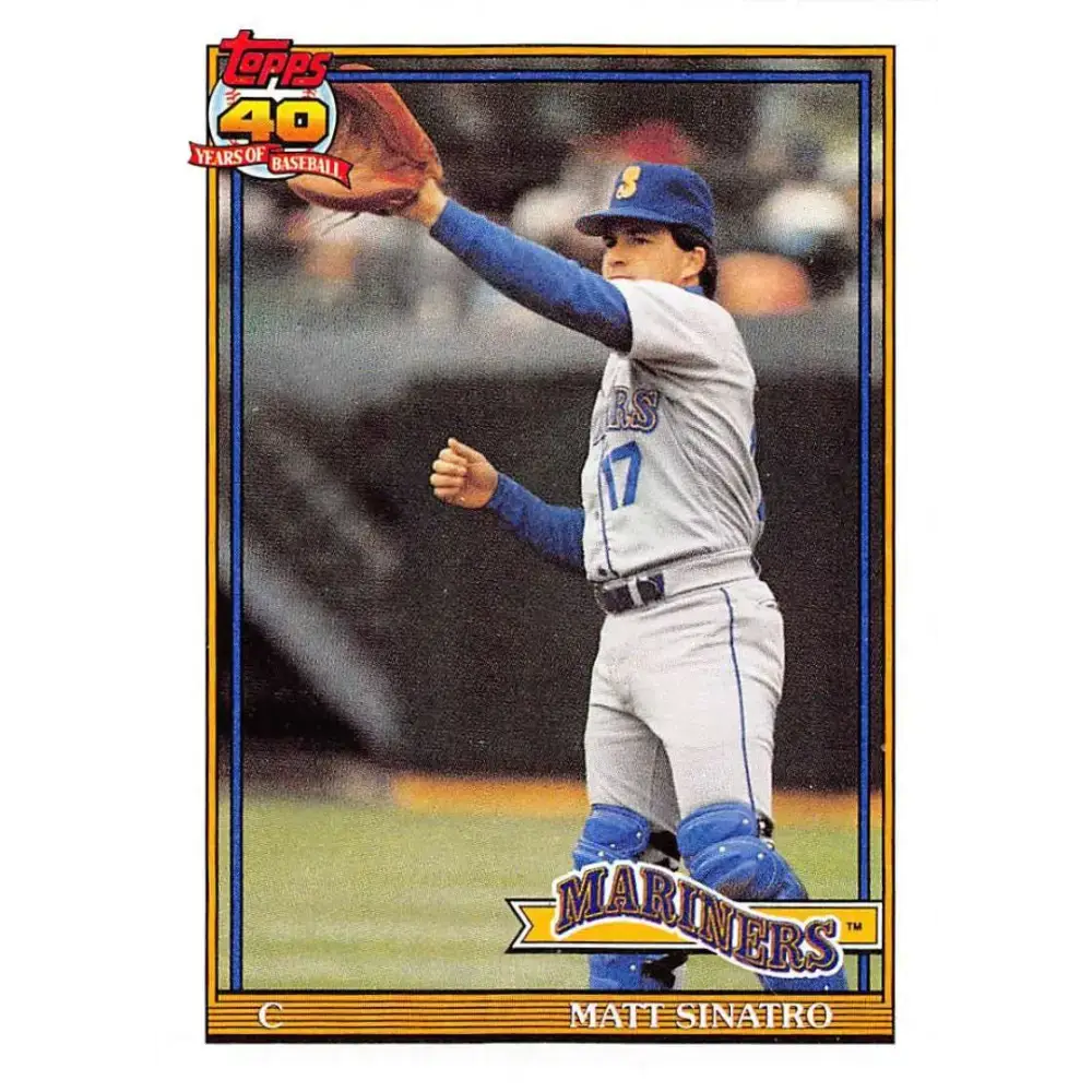 1991 Topps #709 Matt Sinatro NM-MT Seattle Mariners Baseball Card - Baseball Card Single