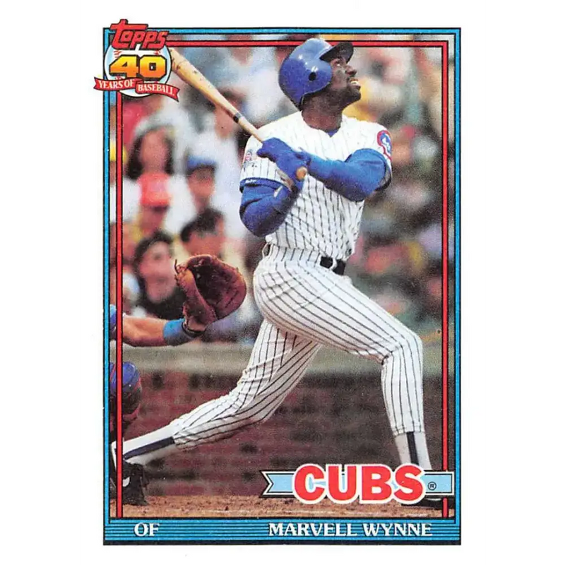 1991 Topps #714 Marvell Wynne NM-MT Chicago Cubs Baseball Card - Baseball Card Single