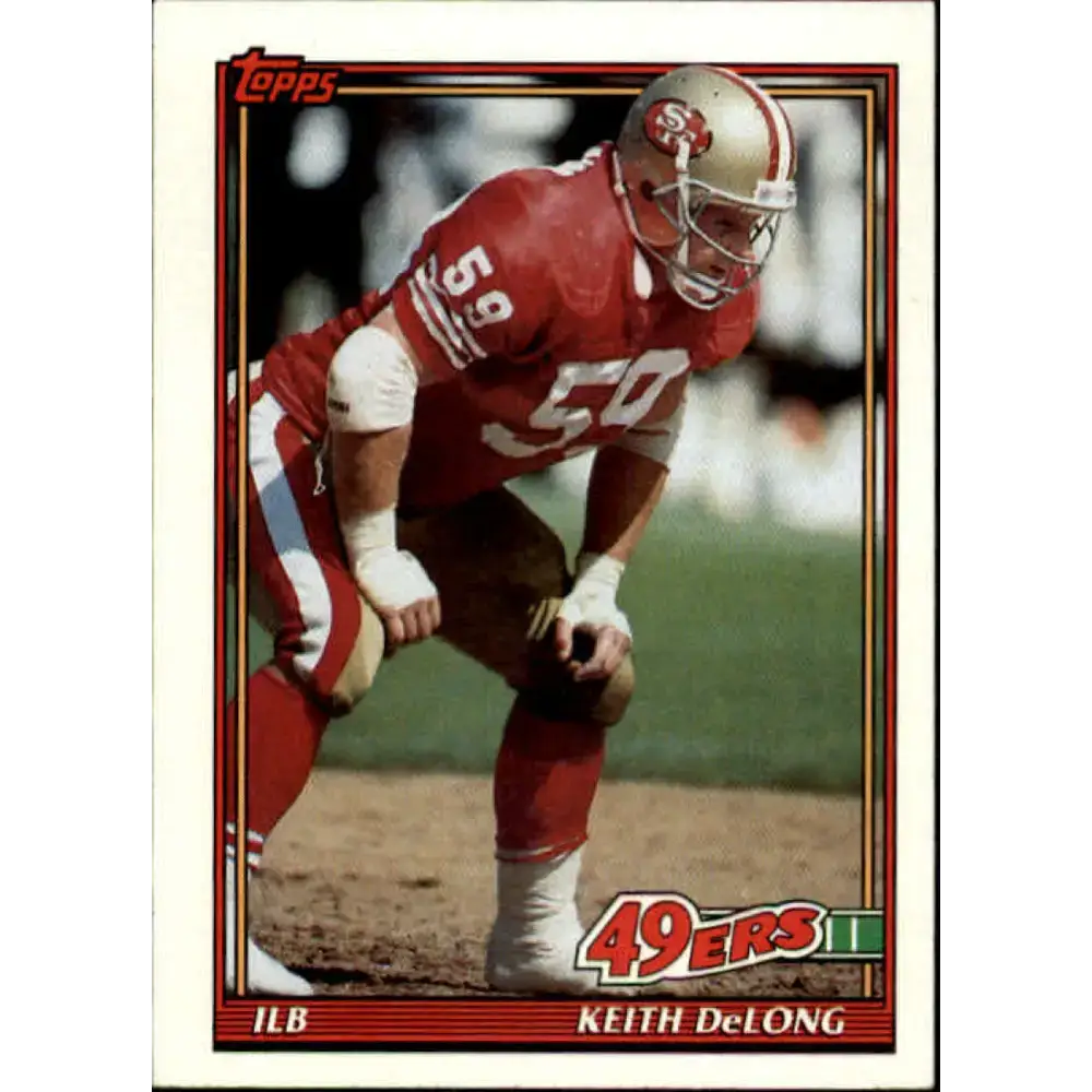 1991 Topps #72 Keith DeLong NM-MT San Francisco 49ers Football Card - Football Card Single