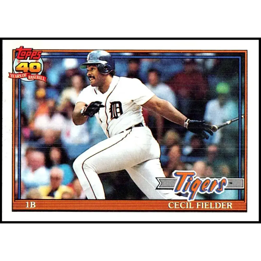 1991 Topps #720 Cecil Fielder NM-MT Detroit Tigers Baseball Card - Baseball Card Single