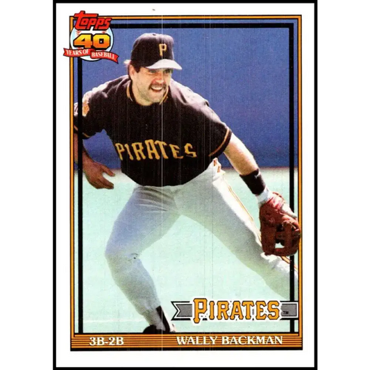 1991 Topps #722 Wally Backman NM-MT Pittsburgh Pirates Baseball Card - Baseball Card Single