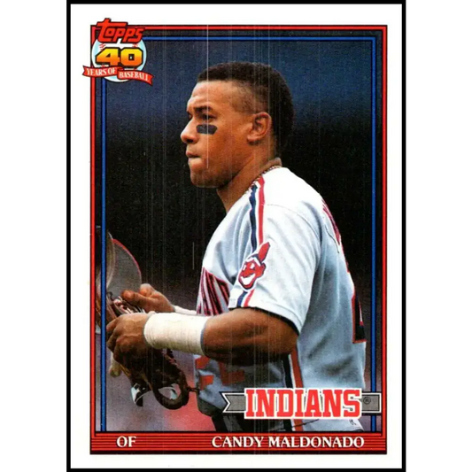 1991 Topps #723 Candy Maldonado NM-MT Cleveland Indians Baseball Card - Baseball Card Single