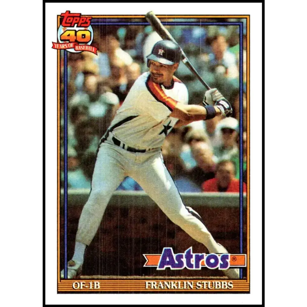 1991 Topps #732 Franklin Stubbs NM-MT Houston Astros Baseball Card - Baseball Card Single