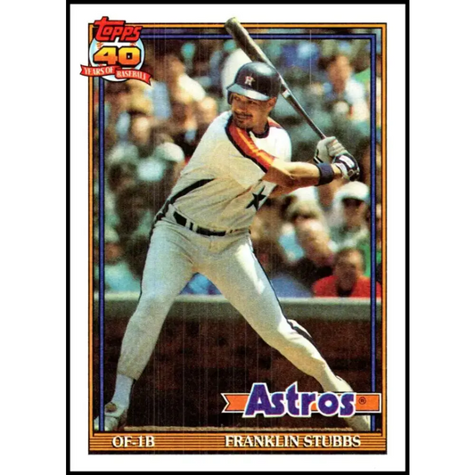 1991 Topps #732 Franklin Stubbs NM-MT Houston Astros Baseball Card - Baseball Card Single